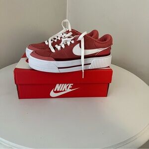 Nike Red and White Sneakers